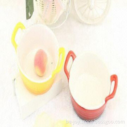 High-quality Ceramic Soup Pot w/ Handle/Lid, Various Colors/Artworks Available, OEM Orders Welcomed